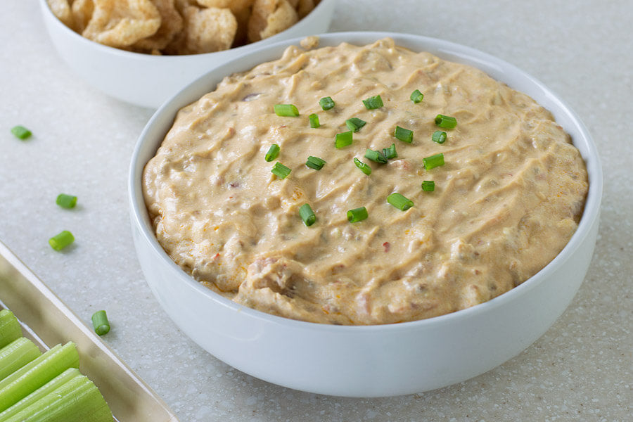 Hatch Chile Sausage Dip with Terrapin Ridge Farms Hatch Chile Cream Cheese