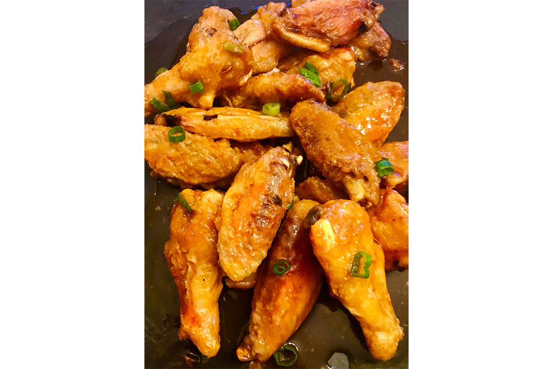 Raspberry Peach Chipotle Wings with Terrapin Ridge Farms Raspberry Peach Chipotle Sauce