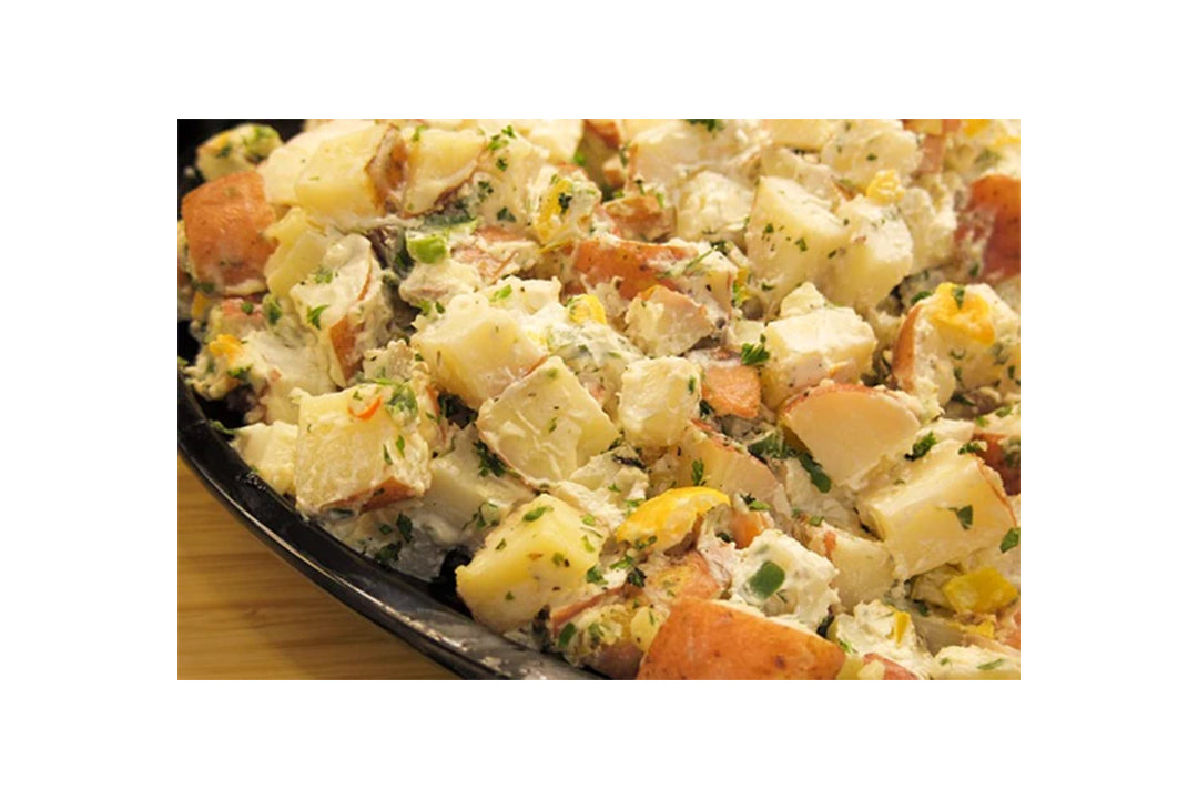 Garlic and Dill Easy Potato Salad with Terrapin Ridge Farms Dill Pickle Mustard