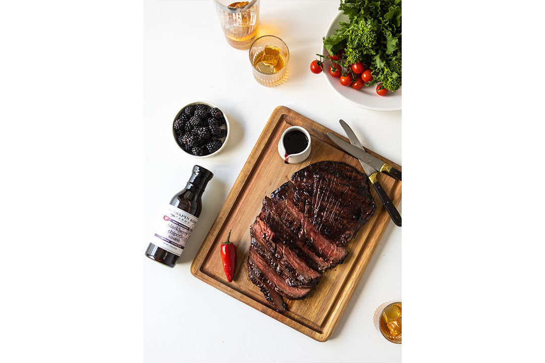 Flank Steak with Blackberry Chipotle Sauce