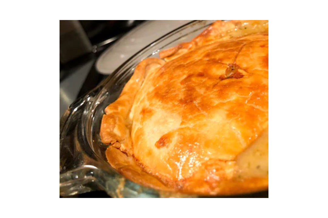 Chicken Pancetta Pesto Pot Pie with Terrapin Ridge Farms Pesto Aioli