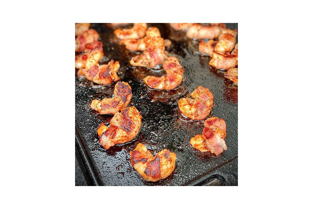Bacon-wrapped Pineapple Habanero Shrimp with Terrapin Ridge Farms Pineapple Habanero Sauce