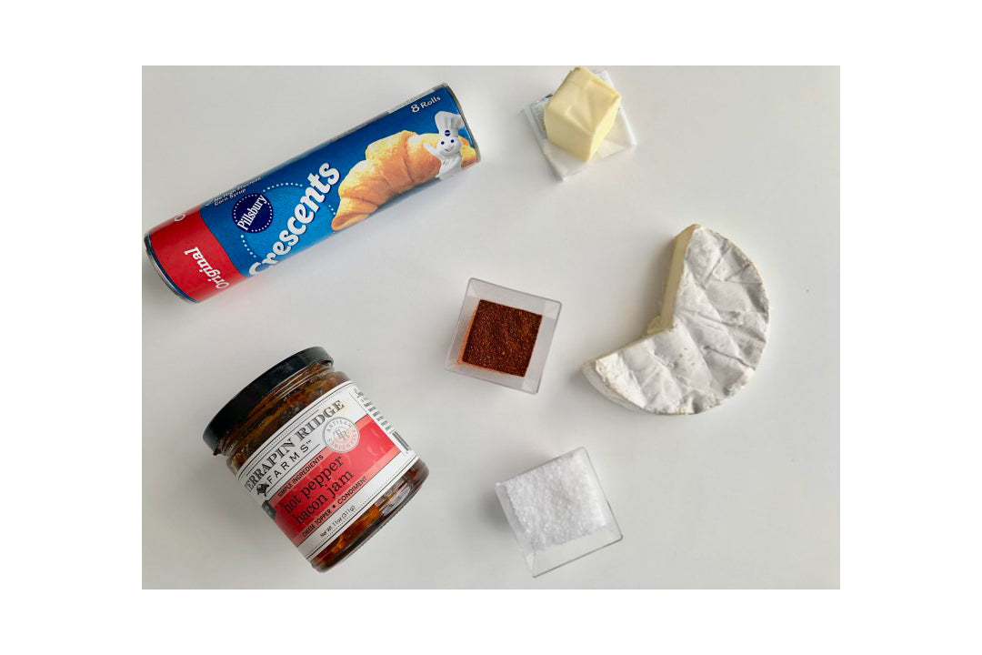 Baked Brie Croissants with Terrapin Ridge Farms Bacon Jam