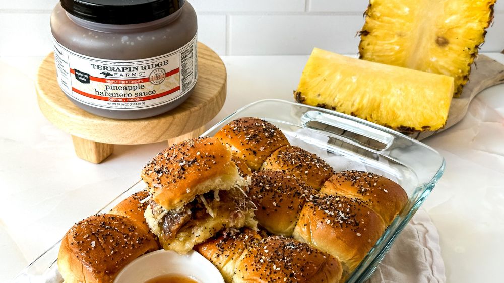 BBQ Pulled Pork Sliders with Pineapple Habanero Sauce