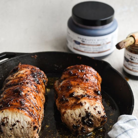 Pork Roast with Blueberry Bourbon Pecan Jam recipe