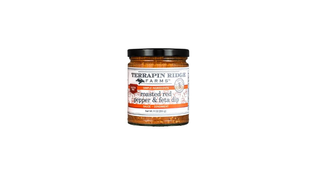 Roasted Red Pepper + Feta Hummus with Terrapin Ridge Farms Roasted Red Pepper + Feta Dip