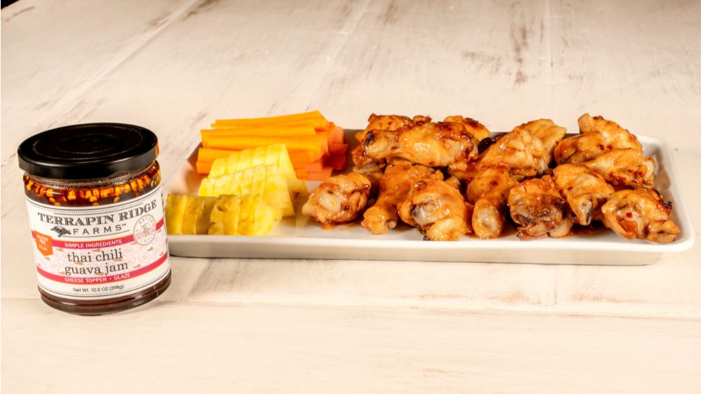 Sweet & Spicy Thai Chili Wings with Terrapin Ridge Farms Thai Chili Guava Jam