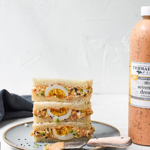 Egg Salad Sandwich with Zesty Seven Spice Dressing recipe