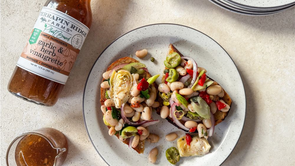Marinated White Bean Salad with Garlic & Herb Vinaigrette 