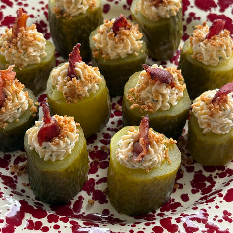 Onion Blossom Deviled Pickles recipe