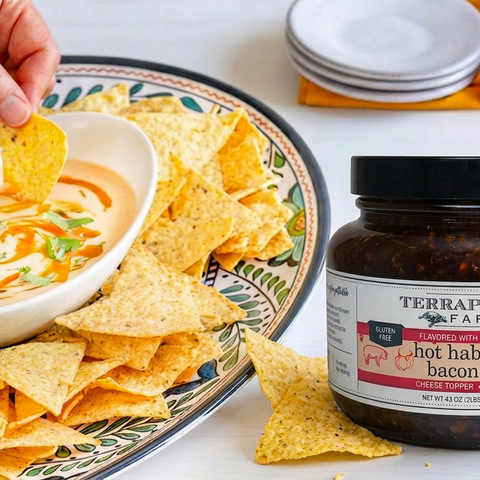 Hot Pepper Bacon Jam Queso Dip recipe