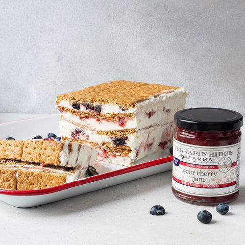 Red, White & Blueberry Icebox Cake recipe