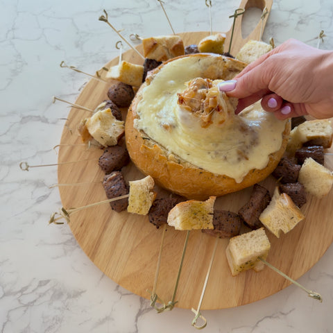 Cheesy Onion Blossom Sourdough Bowl recipe
