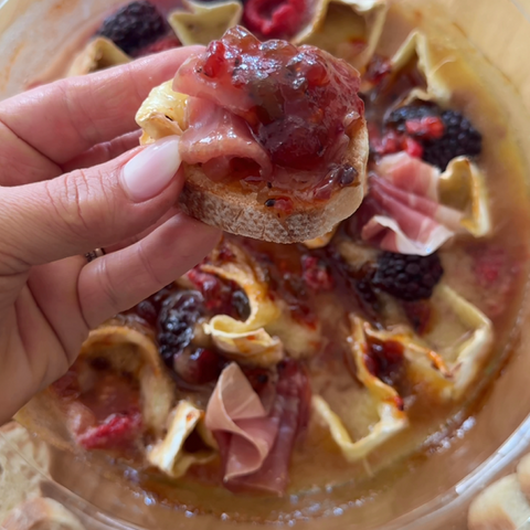 Charcuterie dip with Berries and Hot Pepper Bacon Jam recipe