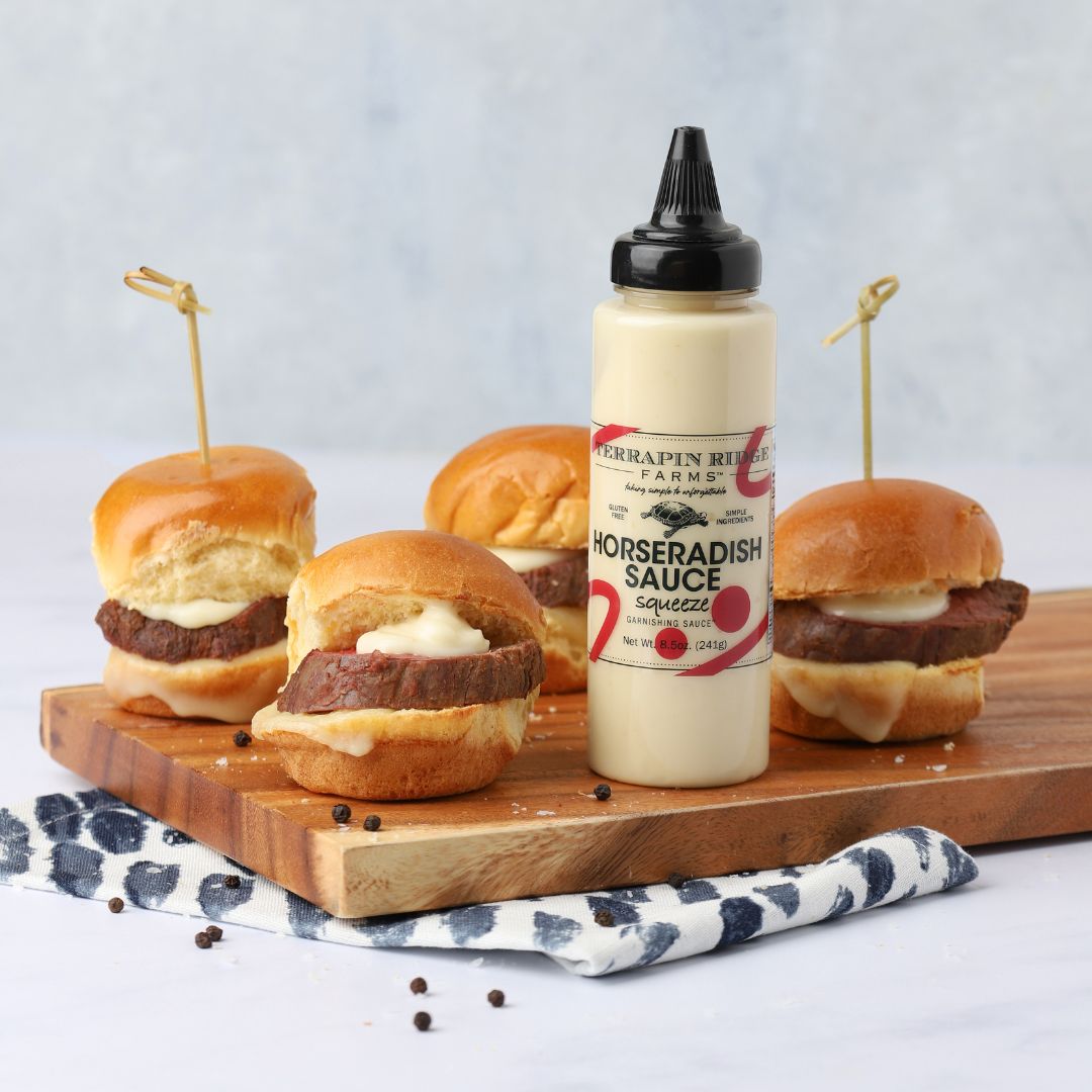 Beef Tenderloin Sliders with Horseradish Squeeze