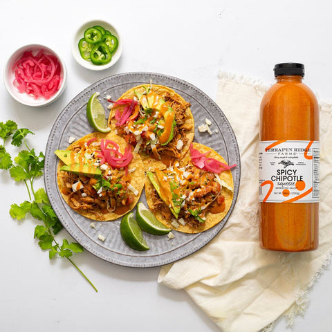 Spicy Chipotle Shredded Chicken Tacos recipe