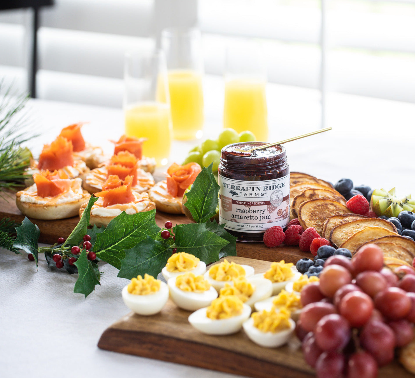 Raspberry Amaretto Jam breakfast board