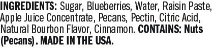 Ingredients for Blueberry Bourbon Pecan Jam - 2oz