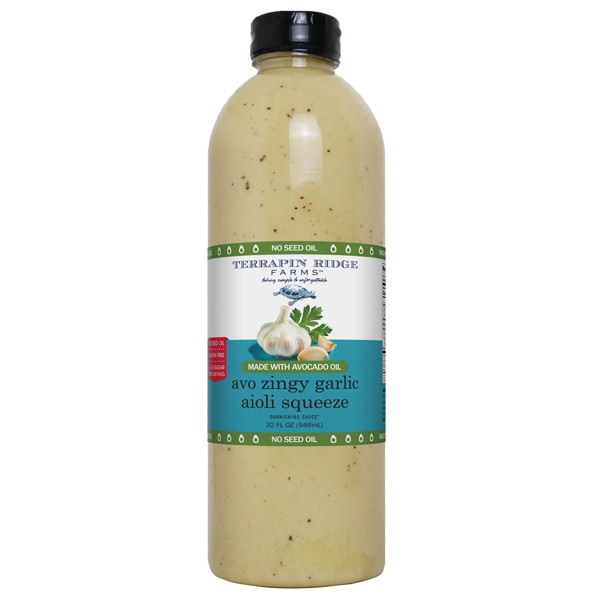 Avo Zingy Garlic Aioli Garnishing Squeeze - Quart – Terrapin Ridge