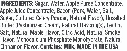 Ingredients for Apple Maple Bacon Jam - Quart