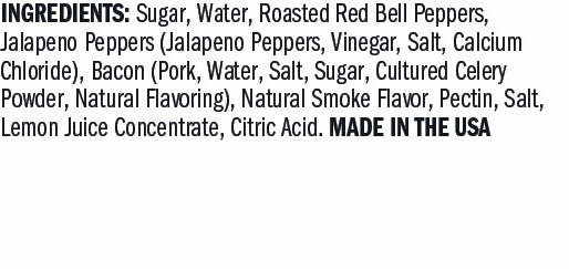 Ingredients for Hot Pepper Bacon Jam - 5 oz