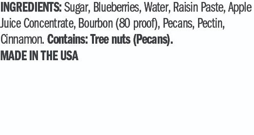 Ingredients for Blueberry Bourbon Pecan Jam - 5 oz