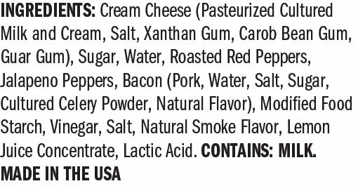 Ingredients for Hot Pepper Bacon Cream Cheese Dip - 5 oz