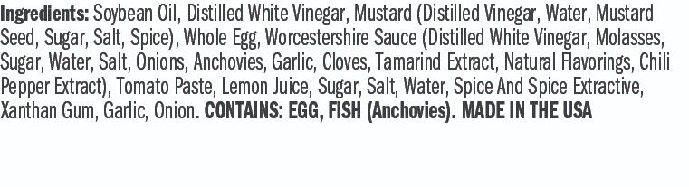 Ingredients for Everything Aioli Squeeze Garnishing Sauce - 13 oz