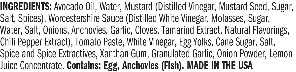 Ingredients for Avo Everything Aioli 2 Pack