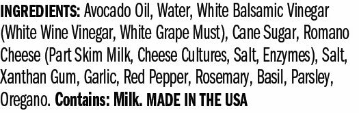 Ingredients for Avo Creamy Italian 2 Pack