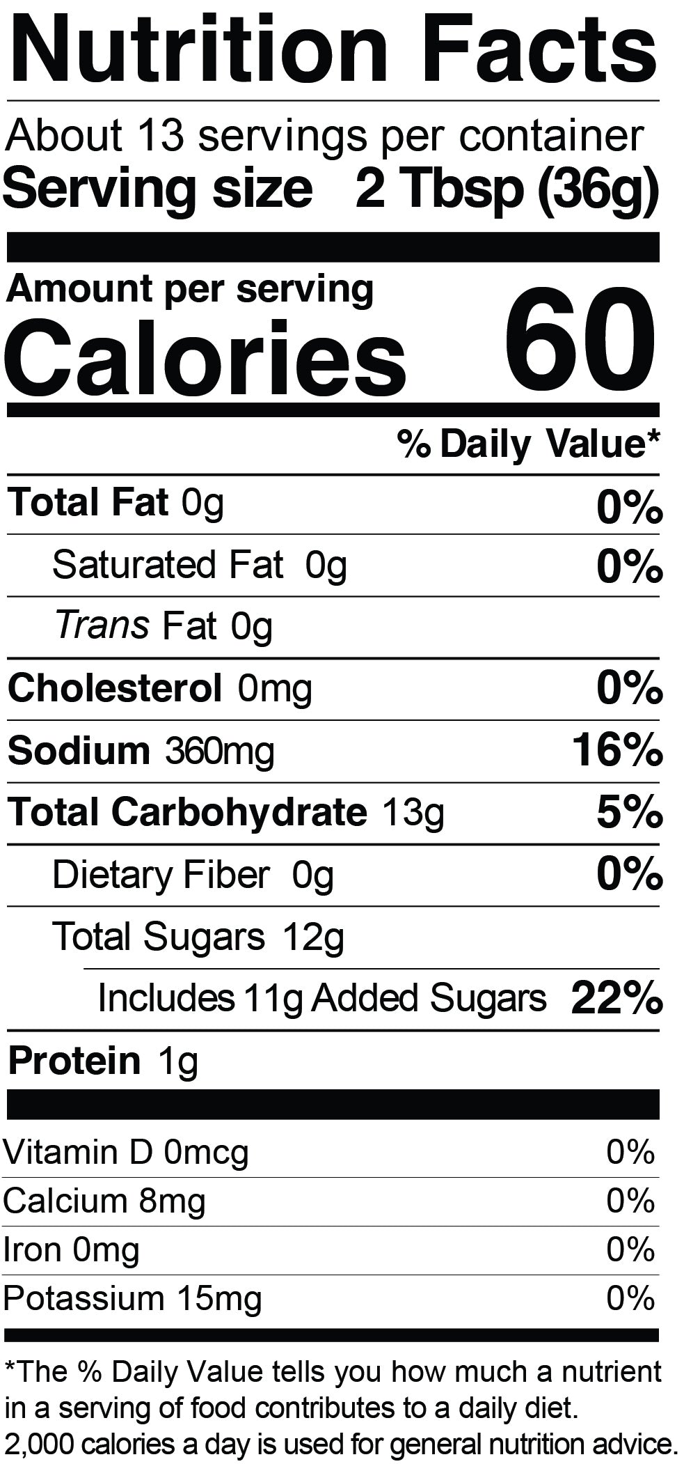 Nutrition Facts for Hot Pepper Bacon Grill & Wing Squeeze - 16.5 oz