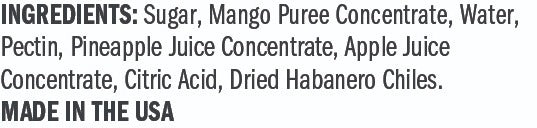 Ingredients for Mango Habanero Jam