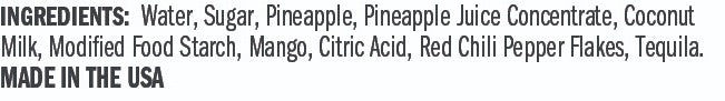 Ingredients for Tropical Tequila Sauce