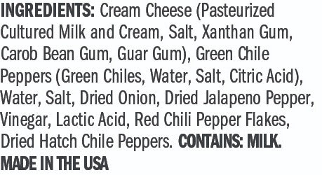Ingredients for Hatch Chile Cream Cheese Dip