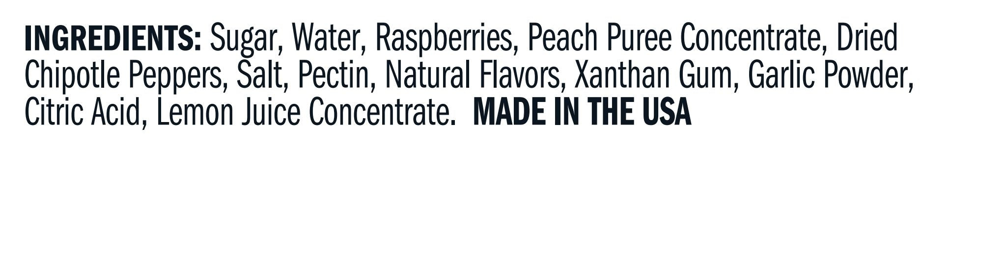 Ingredients for Raspberry Peach Chipotle Sauce