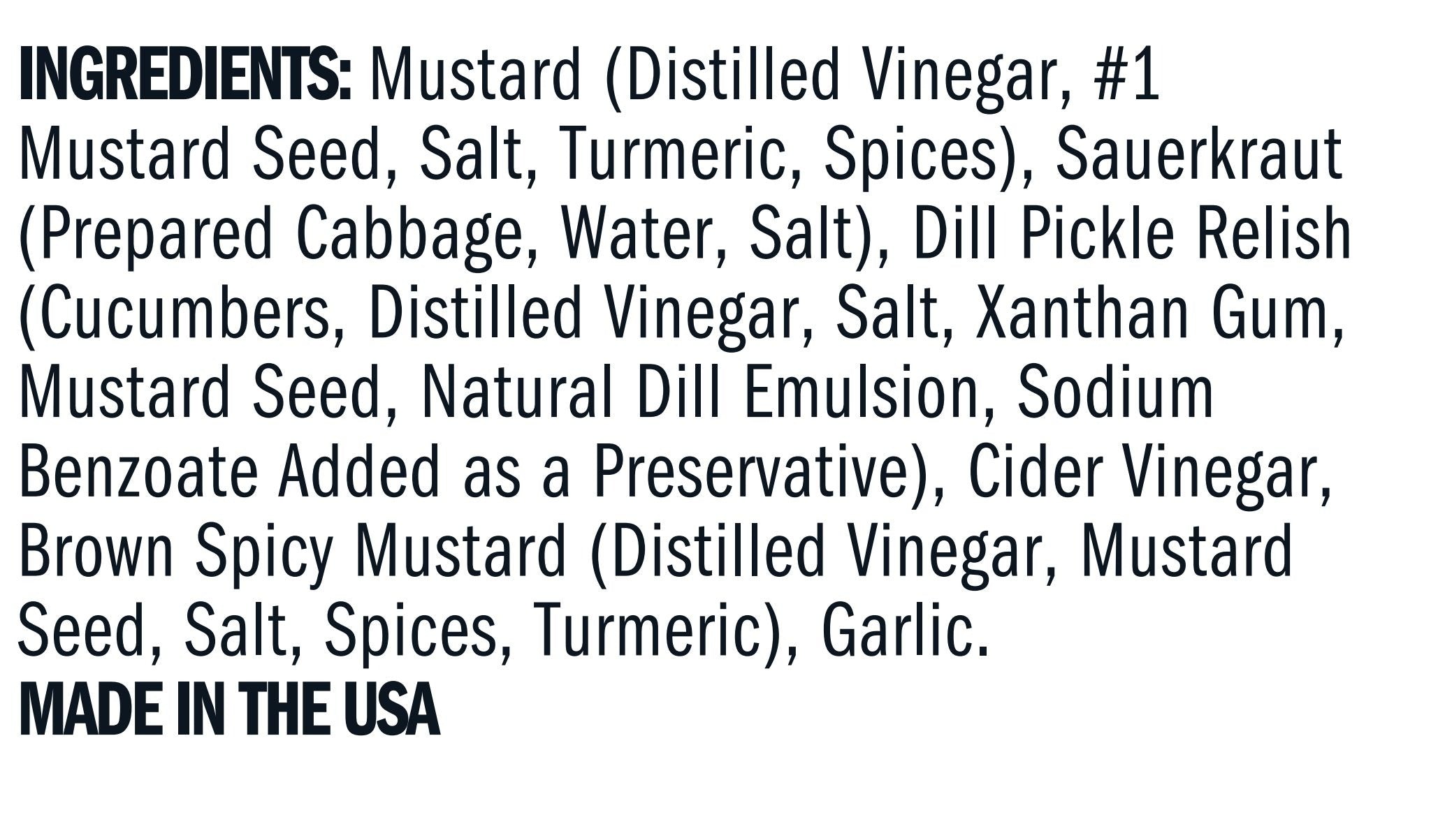 Ingredients for Garlic Kraut Mustard