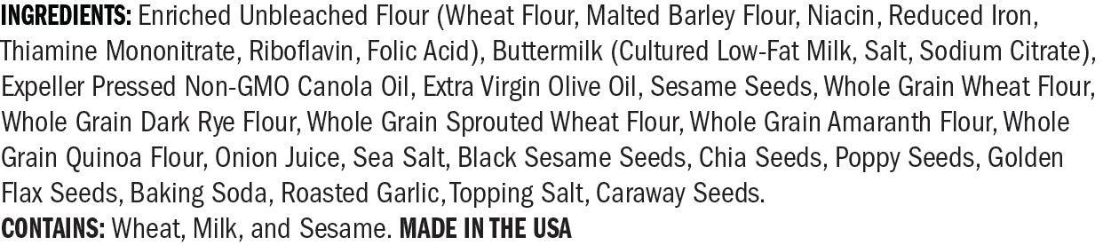 Ingredients for Everything Crackers