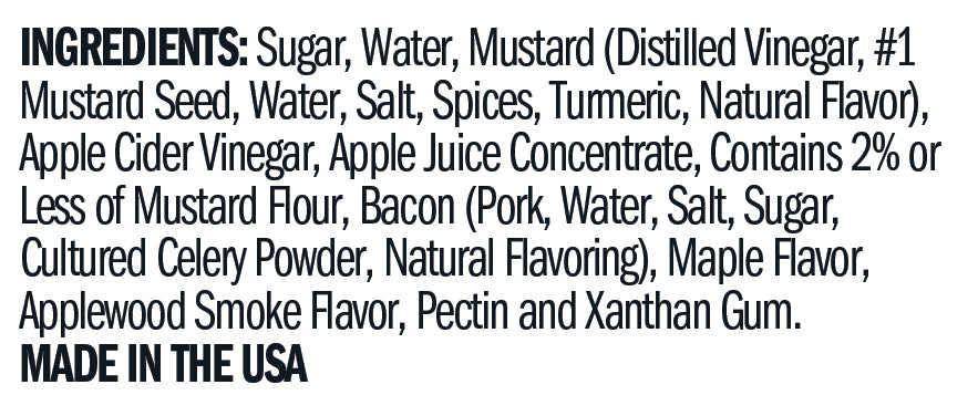 Ingredients for Smokey Maple Bacon Mustard