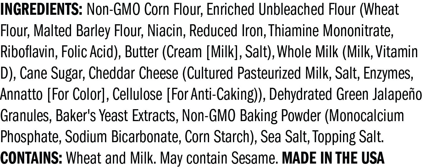 Ingredients for Jalapeno Cheddar Cornbread Crackers