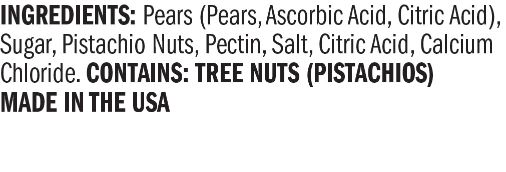 Ingredients for Pear Pistachio Jam