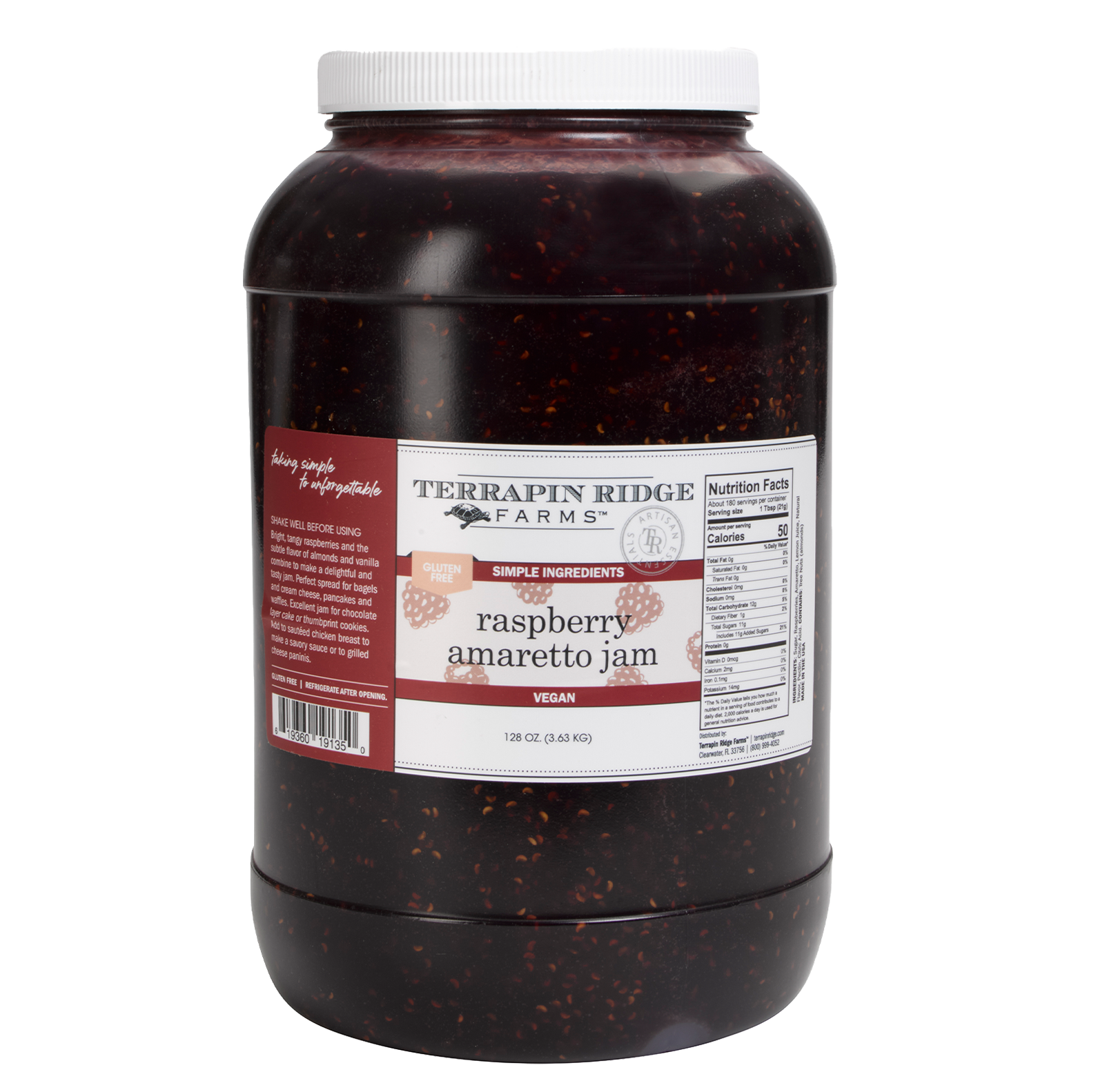 Raspberry Amaretto Jam  - 1 gallon jug