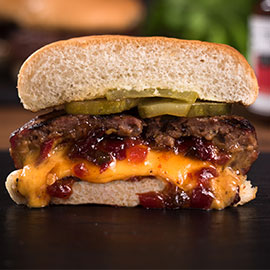 Hot Pepper Bacon Jam juicy lucy burger